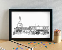 Bebington Wirral Skyline Landmarks Art Print - can be personalised