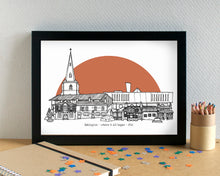 Bebington Wirral Skyline Landmarks Art Print - can be personalised