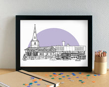 Bebington Wirral Skyline Landmarks Art Print - can be personalised