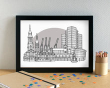 Bootle Skyline Landmarks Art Print - can be personalised