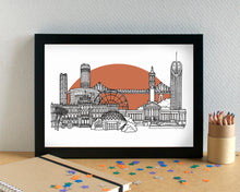 Brisbane Skyline Landmarks Art Print - can be personalised