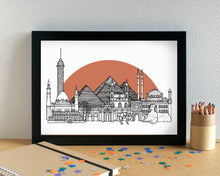 Cairo Skyline Landmarks Art Print - can be personalised