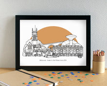 Halewood Skyline Landmarks Art Print - can be personalised