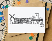 Heswall Wirral Skyline Landmarks Greetings Card