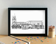 Huyton Skyline Landmarks Art Print - can be personalised