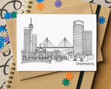 Johannesburg Skyline Landmarks Greetings Card