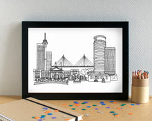 Johannesburg Skyline Landmarks Art Print - can be personalised