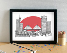 Johannesburg Skyline Landmarks Art Print - can be personalised