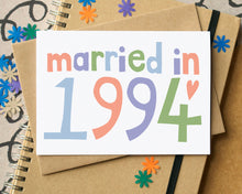 Married in 1994 Thirtieth Wedding Anniversary Card