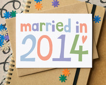 Married in 2014 Tenth Wedding Anniversary Card