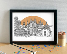 Milan Skyline Landmarks Art Print - can be personalised