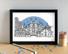 Milan Skyline Landmarks Art Print - can be personalised