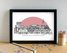 Port Sunlight Wirral Skyline Landmarks Art Print - can be personalised