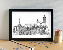 Sitges Skyline Landmarks Art Print - can be personalised