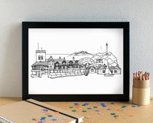 West Kirby Wirral Skyline Landmarks Art Print - can be personalised