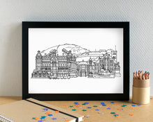 Weymouth Skyline Landmarks Art Print - can be personalised