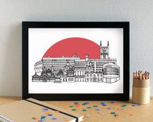 Wolverhampton Skyline Landmarks Art Print - can be personalised