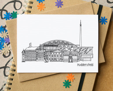 Huddersfield Skyline Landmarks Greetings Card