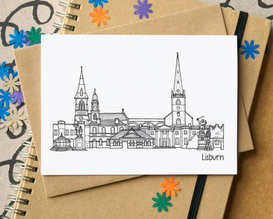 Lisburn Skyline Landmarks Greetings Card