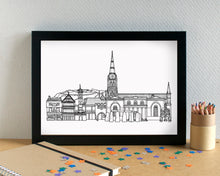 Salisbury Skyline Landmarks Art Print - can be personalised - unframed