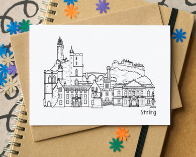 Stirling Skyline Landmarks Greetings Card