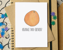 Funny "Orange You Clever" Graduation or Exam Results Card