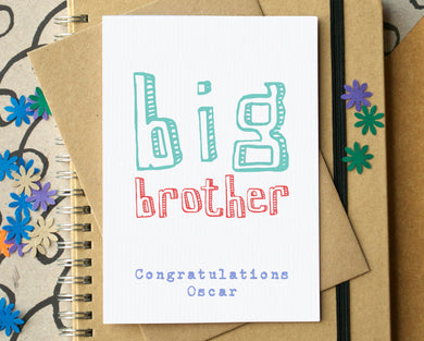 New Big Brother Card - can be personalised