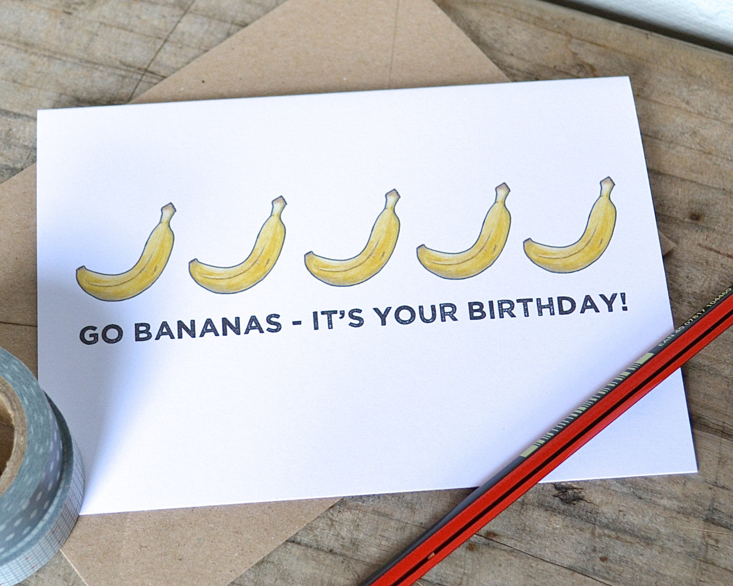 Go Bananas Funny Birthday Card Beckagriffin